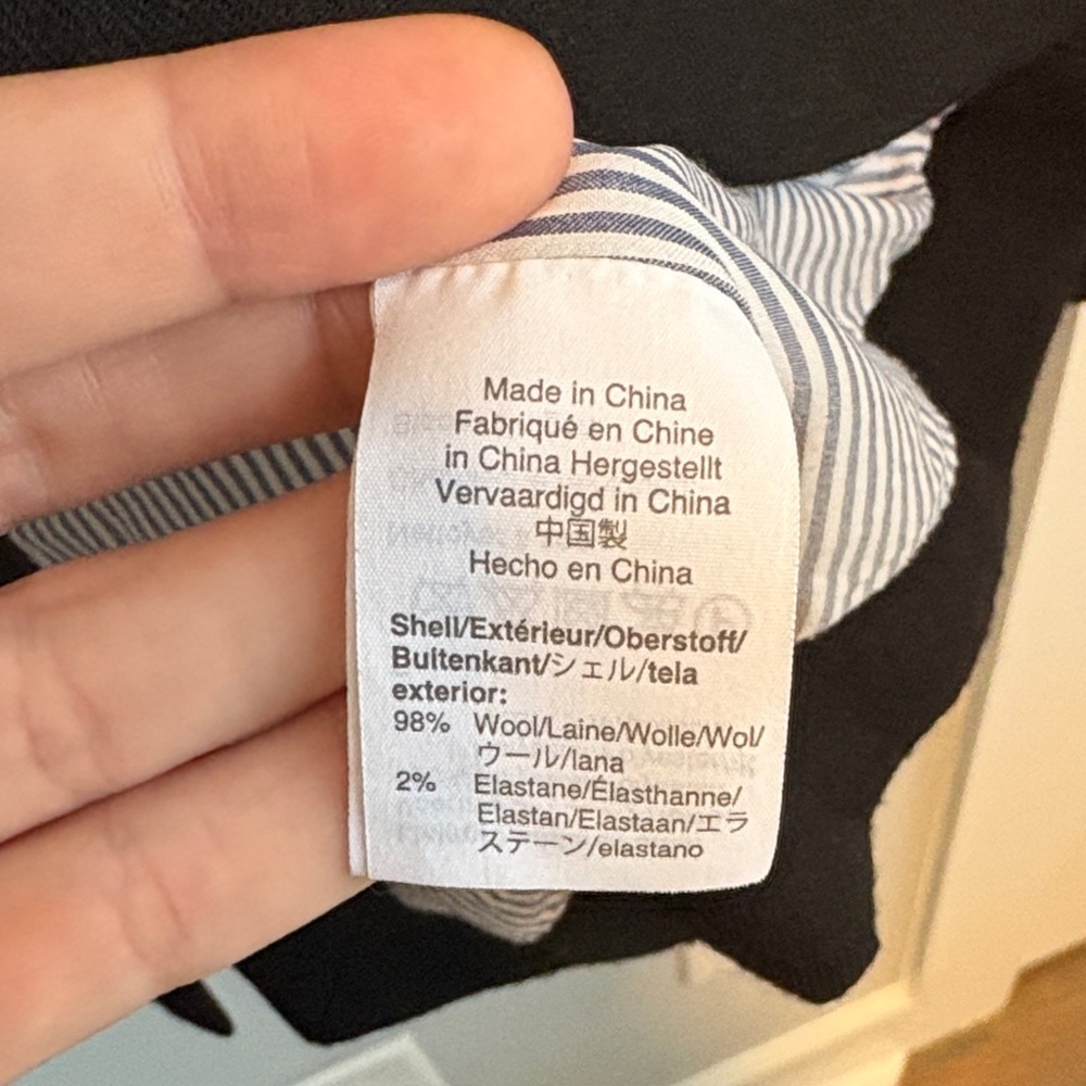 J. Crew Black Wool Blazer with Striped Interior - Picture 4 of 4